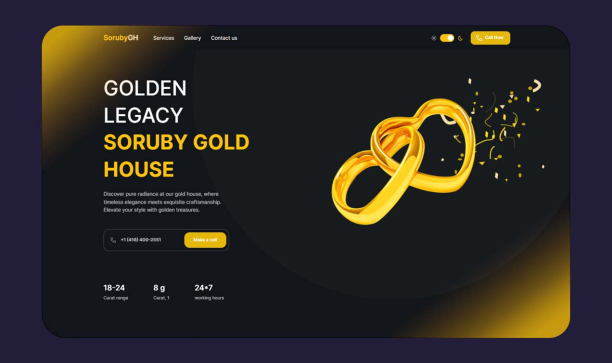 We are proud to showcase the Soruby Gold House Website, a project that epitomizes elegance, functionality, and user-centric design. Bnovas Labs collaborated with Soruby Gold House to create a digital platform that seamlessly mirrors their brand's essence while offering an engaging online experience for their audience