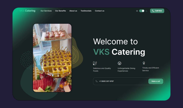 The VKS Catering Website has significantly elevated the brand's online presence and customer engagement. The seamless user experience, combined with a visually appealing design and efficient order management, has resulted in increased business inquiries, event bookings, and overall client satisfaction.